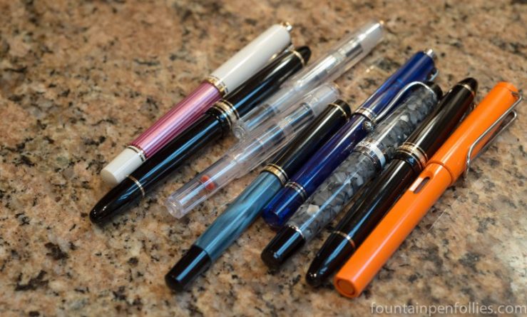 fountain pens needing to be cleaned