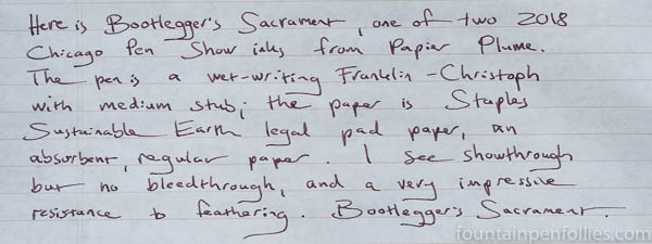 Papier Plume Bootlegger's Sacrament